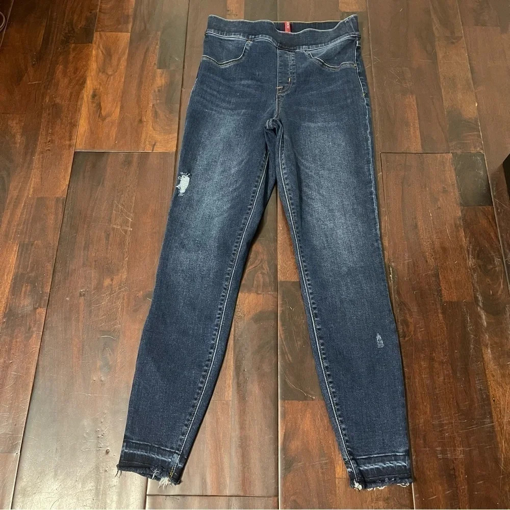 SPANX Women's Distressed Denim Skinny Jean Leggings Size Small 20203R